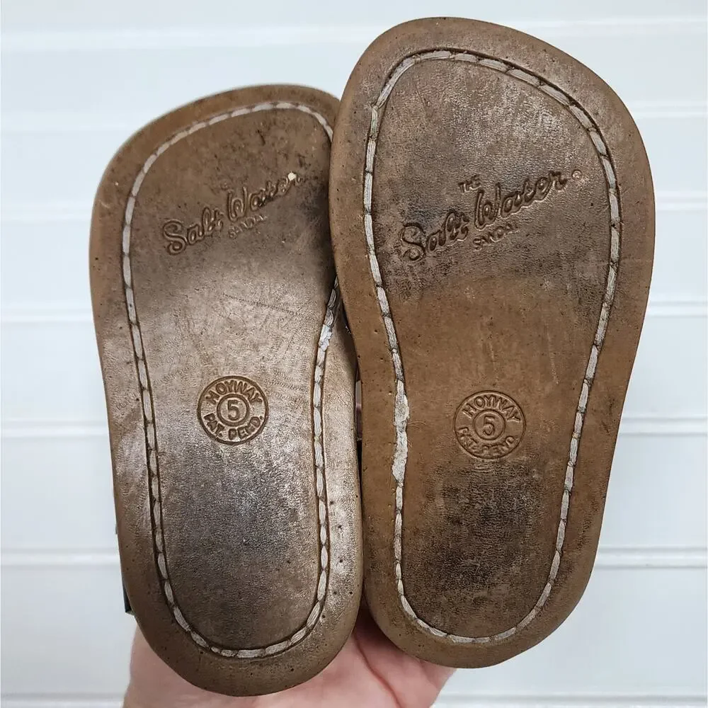Salt Water Sun-San Surfer Navy Sandals Size 5 Infant/Toddler